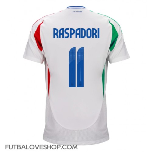 Dres Taliansko Giacomo Raspadori #11 Preč ME 2024 Krátky Rukáv